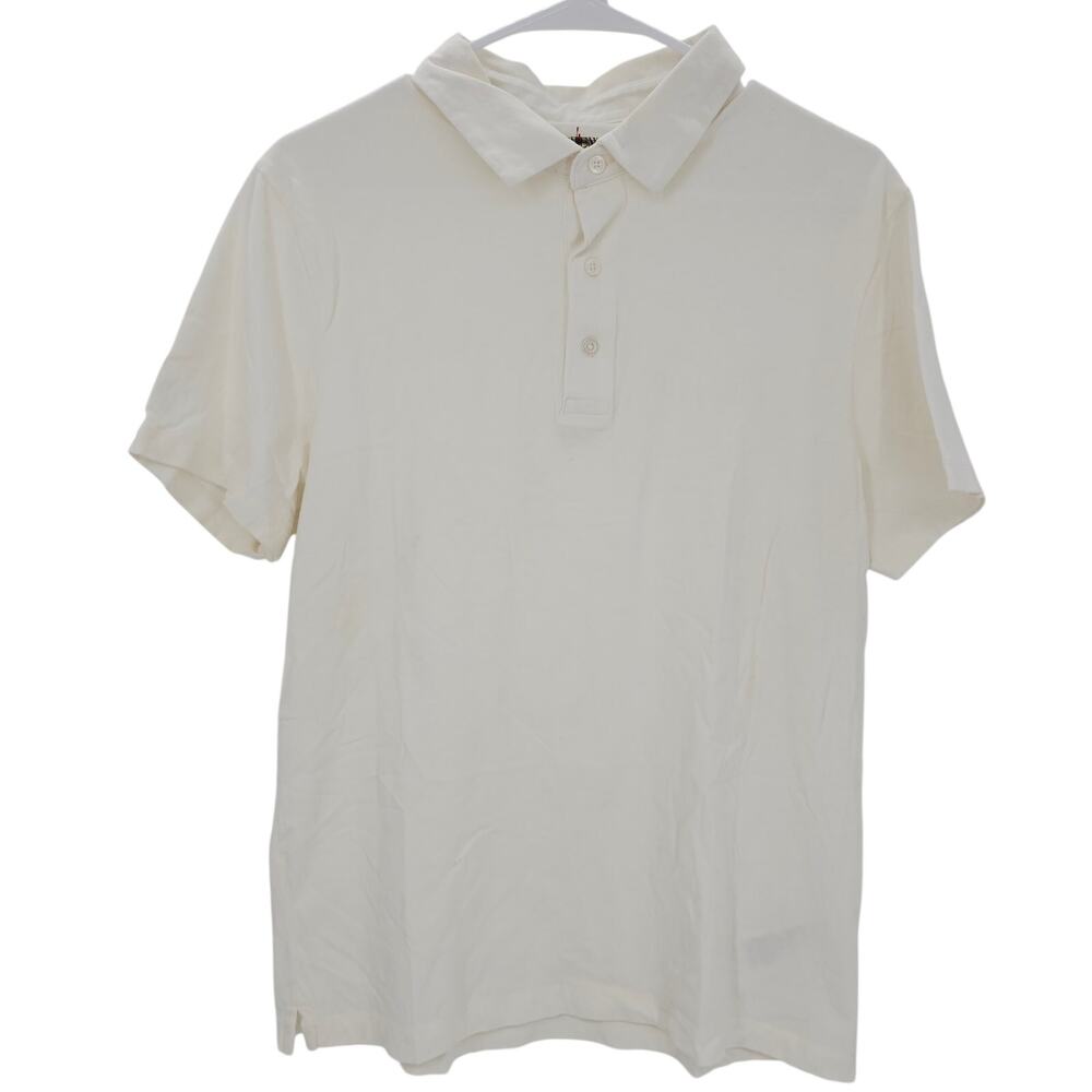 J. Crew Mens size S Untucked Sueded Jersey Short Sleeve Polo White BW395 NEW